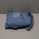 yoeasy Women's High Waist Denim Maxi Skirt Button Boho Flowy Pleated Tiered Ruffle Swing A-Line Jean Long Skirt (X-Large, Blue)