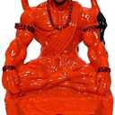 Antique_Collection Hanuman Ji ki murti for Home & Office Decor, Car Dashboard, & Gifting bajrangbali murti Decorative Show Piece in dhyan mudra (1, Hanuman Orange)