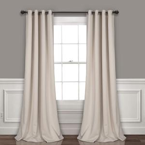 Lush Decor Insulated Grommet Blackout Window Curtain Panels, Pair, 52" W x 120" L, Wheat - Classic Modern Design - 120 Inch Curtains - Extra Long Curtains For Living Room, Bedroom, Or Dining Room