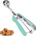 Mine Cookie Scoop, 2Tsp/10ml/0.34oz Cookie Scoops for Baking, 18/8 Stainless Steel Cookie Scooper for Baking, Cookie Dough Scoop with Non-slip Grip (Mint)