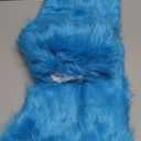 WMG Furry Faux Fur Leg Warmers Artificial Fur Long Boot Covers Fluffy and Stretchy Leg Warmers For Christmas High Heels Boots (Blue)