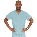 Medline PerforMAX One-Pocket Reversible Scrub Top, ANG-CC, Small, Misty Green