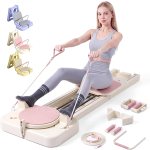 Pilates Board, Foldable Pilates Portable Reformer 2026 for Home Use, Pilates Equipment for Home Workouts, Portable & Travel Friendly, 9-in-1 Full Body Sculpting & Core Training