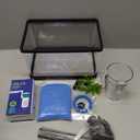 Aquarium Fish Tank Kit, 3 Gallon Betta Fish Tanks Starter Kit with Light and Filter, Blue Sand, Small Tropical Fish, Guppies, Goldfish, or Betta