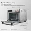 VAL CUCINA Infrared Heating Air Fryer Toaster Oven, Extra Large Countertop Convection Oven 10-in-1 Combo, 6-Slice Toast, Enamel Baking Pan Easy Clean with Recipe Book, Brushed Stainless Steel Finish