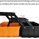17-Inch Three-Layer Plastic Storage Box/Tool Box/Sewing Box Organizer, Multipurpose Organizer and Portable Handled Storage Case for Art Craft and Cosmetic (Style A)