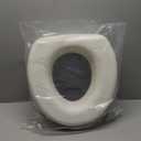 HealthSmart Enhanced Comfort 5" Raised (Round) Toilet Seat Risers for Seniors 5 Slip Resistant Pads FSA/HSA Eligible Padded Toilet Seat Elevation 15.7 x 15.2 x 6.1