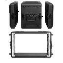 4U Rack Case Shallow 12" Depth, 19" Rackmount Flight Cases Easy Installation Portable Carry Watertight Dust Proof 2 Space Shockproof Mount Racks with Microphone Compartments Space Saving