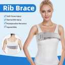 Rib Brace for Women,Breathable Men Rib Compression Wrap for Cracked Ribs and Broken Rib,Chest Binder and Rib Protector (Medium)