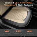 Car Seat Covers for Cadillac XT5 2017-2025 5 Seat Full Set Custom Fit | Waterproof Faux Leather Full Coverage Set Compatible Airbag All Weather Seat Cushion Protector (5 Seat Set, Black&Beige)