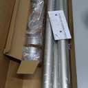 Silver Curtain Rods for Windows 32 to 60 Inch, Heavy Duty Curtain Rod Adjustable Length, 1 Inch Diameter Modern Decorative Curtains Rods(Silver,32-60")