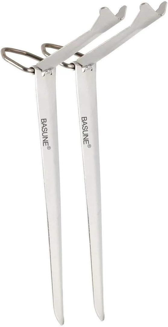 Fishing Rod Holder Stainless Steel Ground Support Stand Fish Pole Folding Holder - 2 Packs