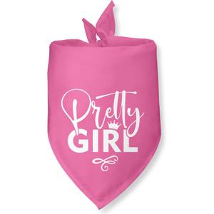 Pretty Girl Dog Bandana Dog Birthday Girl Bandana Pink Funny Gender Reveal Pet Accessories for Pet Lovers Gifts Scarf for Small Medium Dogs & Cats