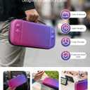 Honghao Switch 2 Case for Nintendo 2 with Protective Film, Travel Carrying Game Case for Nintendo Switch 2 2025, Large Portable Switch 2 Accessories (Blue Purple)