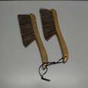 AMERWASH PLUS Counter Brush for Furniture, Drafting, Patio, Bed, Fireplace, Woodworking Cleaning, Horsehair Bristles Duster Wooden Handle Shop Brush, Hand Broom Brush - 2 Pack