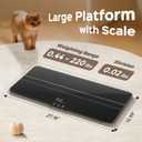 Bonvoisin Pet Scale 220lb x 0.02lb, Dog Scale for Medium Dogs with Rubber Mat 27.1 x 12.9, Animal Scales for Weighing, Veterinary Scale with 3 Weight Units