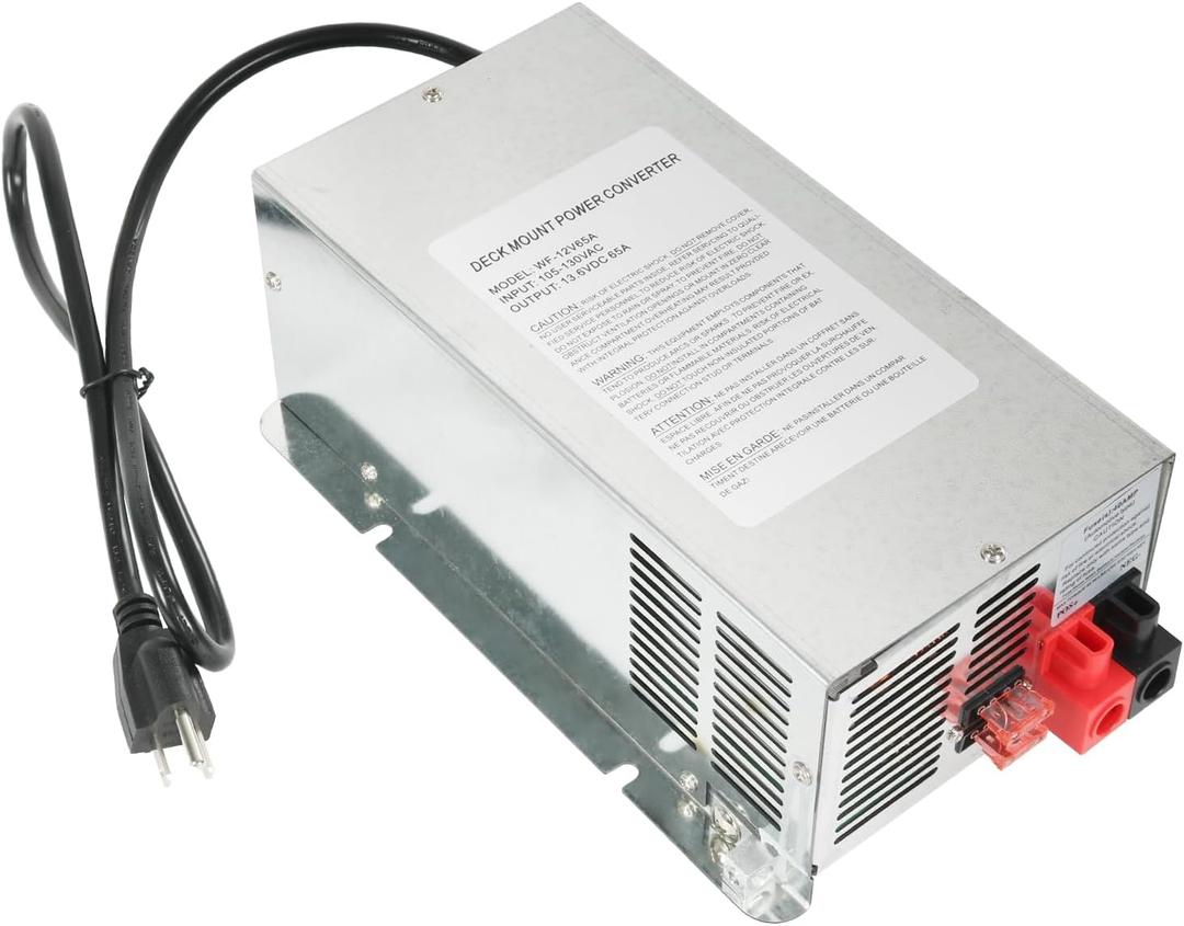 WF-9865 65 Amp Power Converter Deck Mount Charger Replacement for RV Trailer Camper WF-9800 Series WF-9865-AD WF-9865-MBA WF-9865-AD-MBA
