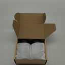 SheeChung Qtip Dispenser Holder 2pcs, Glass apothecary jars with Stainless Steel Lids &Stickers, Countertop Canister Guest Bathroom Storage Organizer Set for Cotton Swabs/Balls, Floss Picks(Black)