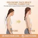 Posture Corrector for Women and Men,Adjustable Full Back Brace Support for Upper & Lower Back,Shoulder Straightener for Posture Improvement,Breathable Lightweight Design for Neck,Shoulder & Back Pain Relief, Medium