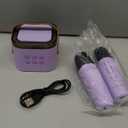 Mini Karaoke Machine for Kids, Portable Karaoke Speaker with 2 Wireless Microphones,Voice Effects,LED Lights, Singing Machine for Girl, Ages 3,4,5,6,7,8,9,10,11,12+ Years Old Birthday Gift(Purple)