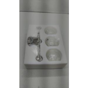 3 Light Bathroom Vanity Light, Brushed Nickel Bathroom Light Fixture with Clear Glass Shade and Metal Base, Vanity Lights for Bathroom, Stairs, Kitchen