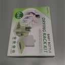 6 in 1 Baby Traveling Set Includes Straw Cleaner, Silicone Brush, Nipple Brush, Soap Dispenser, Drying Rack + Tray and Bottle Clip, Brush Washer, Newborn Essentials, Girl and Boy Gifts, Green