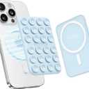 Klearlook Magnetic Suction Phone Mount for MagSafe Case, Removable Sticky Phone Grip Holder for Hands-Free Makeup/Selfie/Live Streaming/Vlog for TikTok & Instagram Influencer/Creator, Light Blue