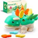 Toddler Montessori Toys Educational Dinosaur Game Learning Activities - Gifts for 6 9 12 18 Month Age 1 2 3 4 One Year Old Boy Girl Kid Birthday - Baby Sensory Fine Motor Skills Developmental Toys