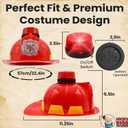 Morph Fire Chief Fireman Fighter Helmet Red Hat with Siren Light Costume