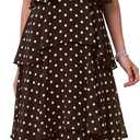 SOLY HUX Women's Wedding Guest Dress Sundresses Ruffle Layered Halter Backless Flowy Formal Maxi Dresses (Brown, S)