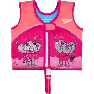 Speedo Kids' Begin to Swim Flotation Classic Life Vest UPF 50 (Medium, Azure Cool Penguin)