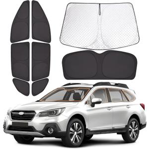 XCBYT 2021- Present Outback Window Shades | 6 Layers Thickened Car Window Covers | 2 in 1 Car Full Window Privacy Curtains | 100% Blackout Window Shade and Heat Insulation for Camping Napping (8 PCS)