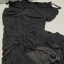 meilun Elegant Mesh Wedding Guest Dress Flowy Ruffle Bodycon Maxi Dress Fishtail Long Formal Dress L