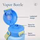 Vapor Bottle  24oz Insulated Stainless Steel Water Bottle with Dual Flip Lid, Straw & Spout, Leakproof, BPA-Free, Travel Tumbler with Handle, for Kids, Teens, or Adults (Lime Wave)