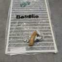 Babelio 26-43" No Bottom Bar Baby Gate for Babies, Elders and Pets, 2-in-1 Hardware Mount Dog Gate for The House, Stairs and Doorways, with Large Walk Thru Door, White