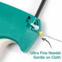 Stitch Gun for Clothes, Micro Tagging Gun for Clothing, Handheld Tag Gun Quick Stitch Sewing Gun, Quick Clothing Fixer Includes 2 Needles, 4.4mm 480 Pcs and 5.4mm 480 Pcs Black White Fasteners (Emerald Green)