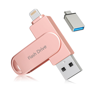 Apple MFi Certified 512GB Photo Stick, Flash Drive for iPhone Memory Stick for Photo/Video Backup Stick, HighSpeed USB Stick iPhone Storage Drive Compatible for iPhone/iPad/Android/PC (Pink)