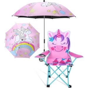 KABOER Kids Outdoor Folding Camping Chair with Cup Holder Carrying Bag, 5 X 6 X 25 Inches