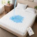 Bedsure Queen Mattress Protector, Quilted Waterproof Mattress Protector with Deep Pocket up to 22 Inches, Soft Breathable Noiseless Bed Pad Topper, Queen Bed Cover for Home, Bedroom, Hotel  White (Queen (60"x80"+18"))