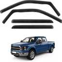 4 PCS in-Channel Rain Guards Fit for 2021 2022 2023 2024 2025 2026 Ford F150 SuperCrew, Side Window Wind Deflectors for 23-25 F250 F350 F450 F550 Crew Cab, Vent Window Visors Shade Shield