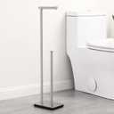 KES Freestanding Toilet Paper Holder Stand with Reserve Toilet Paper Storage for Bathroom SUS304 Stainless Steel Brushed Steel, BPH286S1B-2