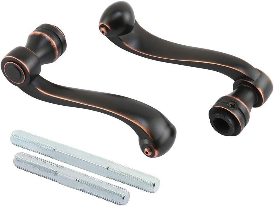 Prime-Line E 2666 French Colonial Door Levers, Heavy Weighted Casting Design, Classic Bronze (1 Set) (1/4 Inch)