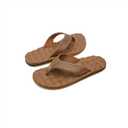 Volcom mens Recliner Leather Sandal Flip Flop (6, Brown)
