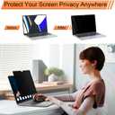 Magnetic 360 Privacy Screen for MacBook Pro 14 Inch (2021-2025, M1, M2, M3, M4, M5 Pro, Max), Removable Anti Glare Blue Light Filter, 4 Way Anti Spy Black Protector for Mac Pro 14In Laptop Computer