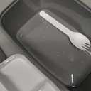 Freshmage Salad Lunch Container To Go, 68-oz Grey-XL, Leak-proof Lid, 4 Compartments, Sauce Container, Safe Material, Easy Carry