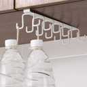 Mug Hooks Under Cabinet, Coffee Cup Hooks Under Cabinet No Drilling Mug Hanger Hanging Coffee Cups Organizer for Kitchen Utensil Storage