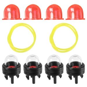 10pcs 2ft Small Engine Fuel Line Hose Replacement Kit with Primer Bulb & Carburetor for Walbro Lawn Mower Blower Edger Accessories (Red Oil Cup)