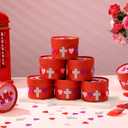 Eersida 24 Pcs Inspirational Valentine Prayer Box Craft Kit Religious Crafts Valentine's Day DIY Handmade Box for Sunday Art Activities