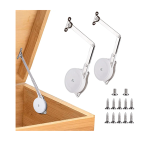 2 Pack | Toys Box Hinges Soft Close - HBL’ Lid Support Chest Hinges for Wooden Toy Box, Cedar, Storage Trunk & Benches, Made of Zinc Alloy, Safety & Heavy Duty.