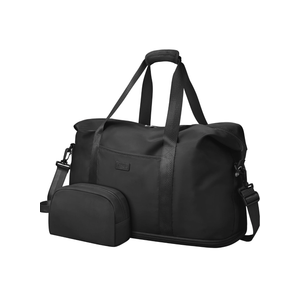 Expandable Travel Duffle Bags Weekender Overnight Bags for Women Men Hospital Bag for Women Labor Delivery with Toiletry Bag Waterproof, Black, Large